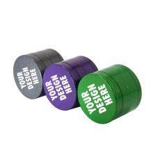 New trend aluminum alloy 63mm herb grinder weed grinder custom logo 4 parts herb crusher smoking accessories